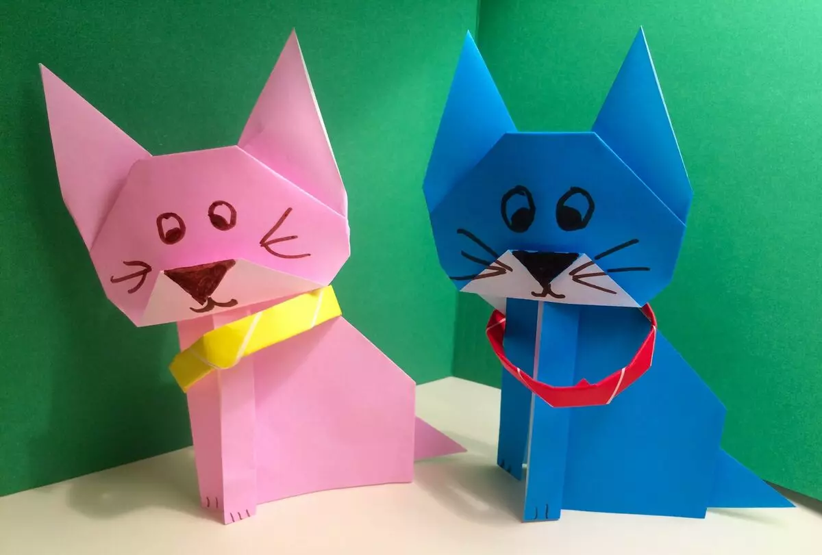 Origami ji Kaxezê ji bo zarokên 5-6 salî: Sîstemên gav-gav, bi destên xwe re pîşeyên hêsan. Howiqas hêsan e ku meriv li ser destpêka çîna masterê çînek germ bike? 26988_26
