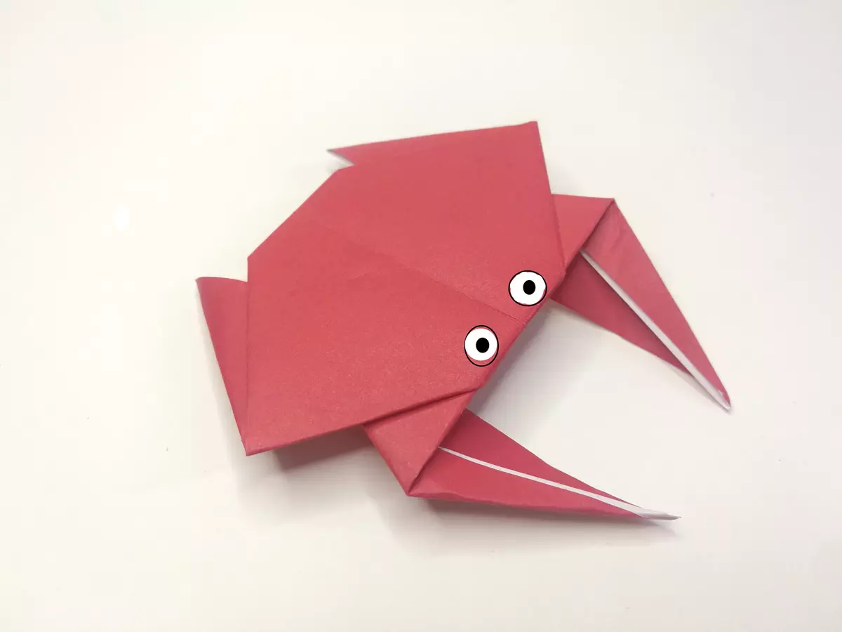 Origami de papel para crianças 5-6 anos de idade: esquemas passo-a-passo, artesanato simples com suas próprias mãos. Quão fácil é fazer uma aula de calor nos iniciantes da Master Class? 26988_35