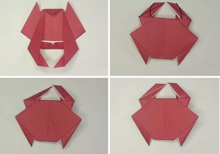 Origami de la hârtie pentru copii 5-6 ani: scheme pas cu pas, meserii simple cu propriile lor mâini. Cât de ușor este să faci o clasă caldă pe începătorii clasei de masterat? 26988_37