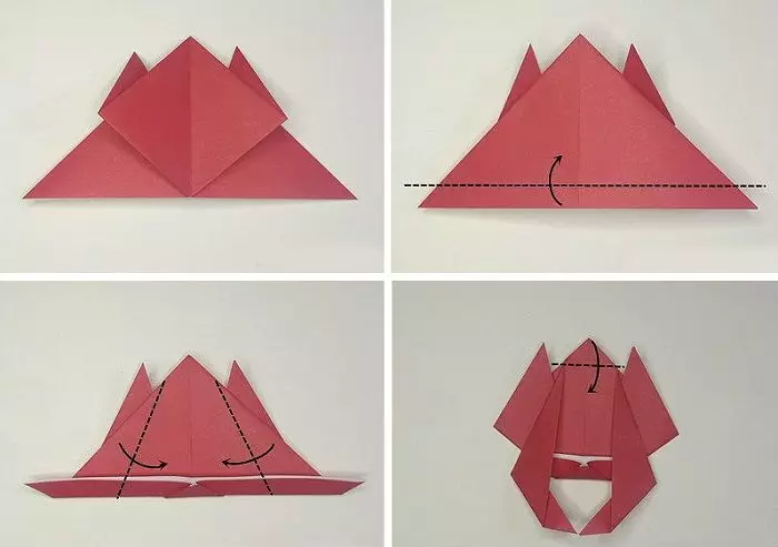 Origami lati inu iwe fun awọn ọmọde 5-6 ọdun atijọ:-ni-igbese-ni-ọna, awọn iṣẹ ti o rọrun pẹlu ọwọ ara wọn. Bi o rọrun lati ṣe kilasi ti o gbona lori awọn olubere kilasi? 26988_38
