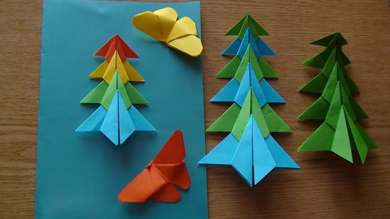 折纸从纸上为5-6岁以下的儿童：逐步的方案，用自己的手简单的工艺品。在主课程初学者上做一个温暖的课程是多么容易？ 26988_44