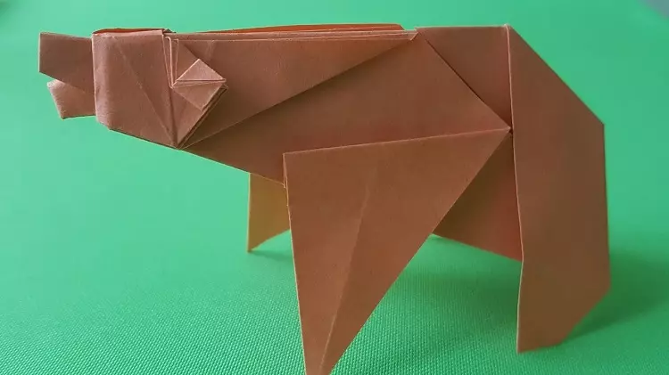 Origami "Bear": bagaimana membuat kertas beruang putih? Skema perakitan origami modular, beruang sederhana untuk anak-anak dari anak-anak prasekolah