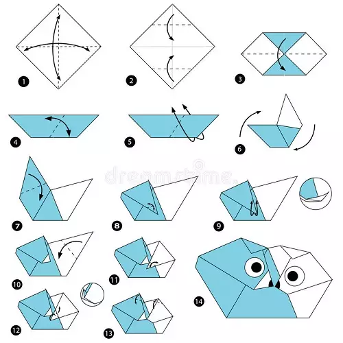 折り紙「熊」：白クマ紙を作るためにどのように？ユニット折り紙の組立方式で、未就学児の子供のためのシンプルなクマ 26990_19