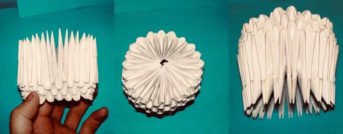 折り紙「ケーキ」：紙からユニット折り紙を作る方法は？自分の誕生日と3月8日とステップ・バイ・ステップアセンブリのスキーム 26996_18