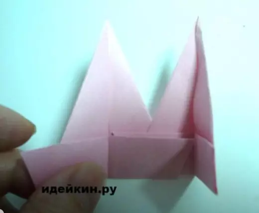 Origami“Crown”：如何根据有孩子的计划用自己的手从纸张中从纸张中制作？纸张模块冠和棺材形式的简单版本 27001_11