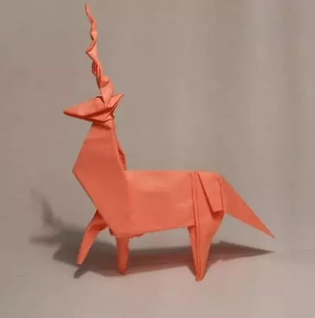 Origami“Unicorn”：如何根據與兒童的方案從紙張中取出它？如何讓頭部變得容易？為初學者分階段模塊化摺紙 27002_44