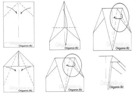 Оригами «Тікұшақ»: Қадамдық нұсқауларға қалай құруға болады? Модульдік оригами, балаларға арналған әскери тікұшақ түріндегі қолөнер схемасы 27005_37