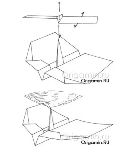 Оригами «Тікұшақ»: Қадамдық нұсқауларға қалай құруға болады? Модульдік оригами, балаларға арналған әскери тікұшақ түріндегі қолөнер схемасы 27005_39