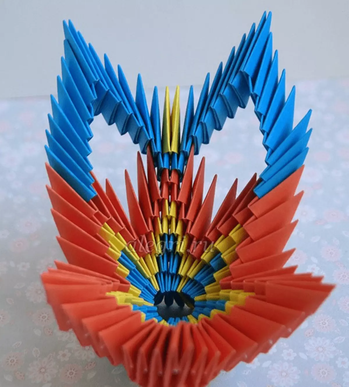 Модульное оригами корзинки с цветами