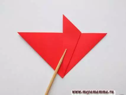 Origami „Karanfil”: kako napraviti cvijet papira s djecom na korak-po-korak upute sa svoje ruke? Proizvodnja modularni origami 23. veljače 27021_7