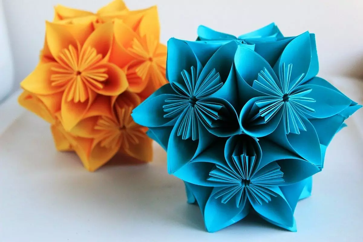 Origami Historia: Origami modularraren sorrera. Nork asmatu zuen eta zein urtetan? Origami papera haurrentzako mundu modernoan 27025_27