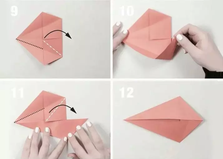 Origami „Kit”: Kína papír program a gyermekek számára. Hogyan készítsünk egy kék egyszerű és moduláris bálna? 27026_18