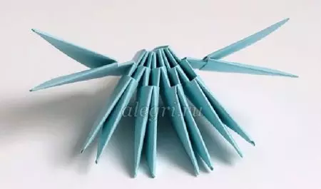 Арыгамі «Кіт»: схема кіта з паперы для дзяцей. Як зрабіць сіняга простага і модульнага кіта? 27026_28