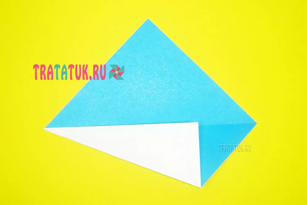 折り紙「キット」：子供のための紙のクジラスキーム。どのようにシンプルかつモジュラーシロナガスクジラを作るには？ 27026_6