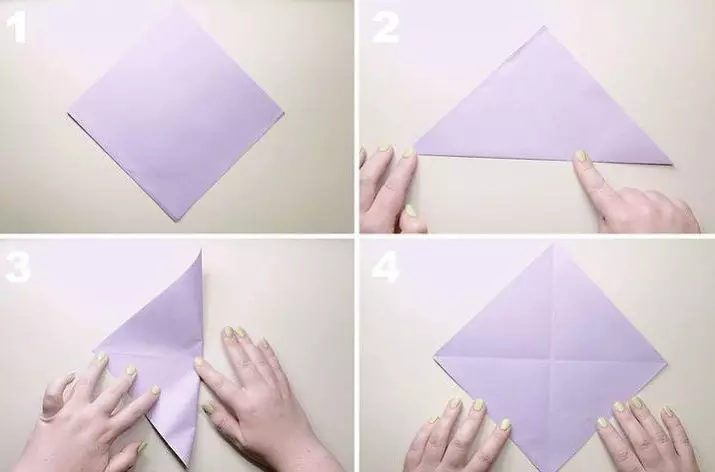 摺紙“虹膜”：根據該方案的簡單紙花。如何用自己的手初學者逐步指導優雅的虹膜？ 27028_3