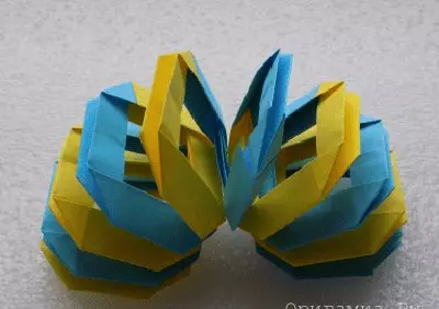 Origami-Antistress: jwèt-transfòmatè soti nan papye A4, lejè plisman konplo san yo pa lakòl. Ki jan yo fè diferan atizana enteresan? 27030_23
