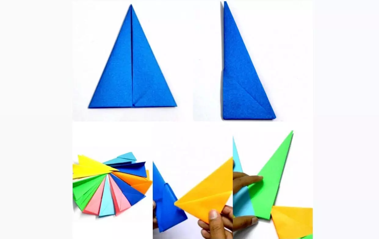 Origami «Արեւ»: արեւ folded ներդաշնակ թղթի երեխաների հետ քայլ առ քայլ: Ինչպես կատարել մի մոդուլային նավեր, ըստ սխեմայի Ձեր սեփական ձեռքերով. 27033_26