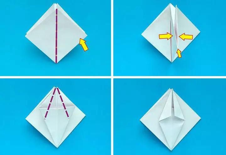 Орігамі «Краб»: крабик з паперу за схемою для дітей. Як зробити простого краба по покрокової інструкції початківцям? Модульний краб поетапно 27036_29