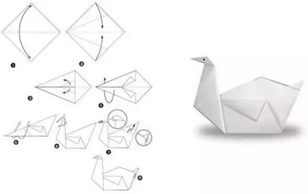 Origami จากกระดาษสำหรับเด็กอายุ 8-9 ปี: โครงร่างแสงแบบทีละขั้นตอนสำหรับเด็กผู้ชายและงานฝีมือสำหรับเด็กผู้หญิงด้วยมือของตัวเองความคิดที่เรียบง่ายสำหรับผู้เริ่มต้น 27047_18