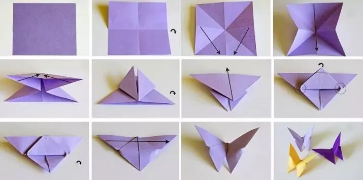 Origami จากกระดาษสำหรับเด็กอายุ 8-9 ปี: โครงร่างแสงแบบทีละขั้นตอนสำหรับเด็กผู้ชายและงานฝีมือสำหรับเด็กผู้หญิงด้วยมือของตัวเองความคิดที่เรียบง่ายสำหรับผู้เริ่มต้น 27047_8