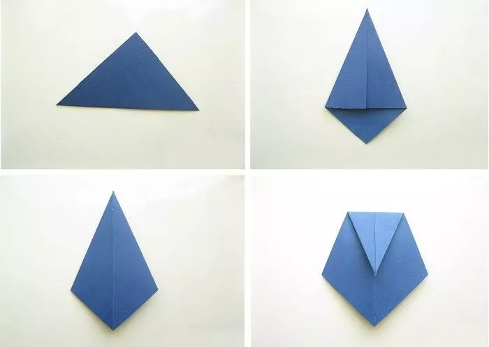 Origami «Tie»: Ինչպես կատարել մի թուղթ քայլ առ քայլ երեխաների հետ. Ինչպես հոտ բնօրինակ փողկապ է բացիկ համար հայրիկ երկայնքով փուլային սխեմայի անել դա ինքներդ: 27060_11