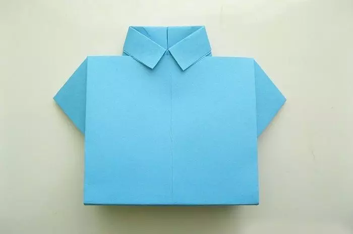折纸“领带”：如何与孩子逐步制作纸质？如何将原始领带折叠到明信片的父亲沿着分阶段的计划自己做到了吗？ 27060_20
