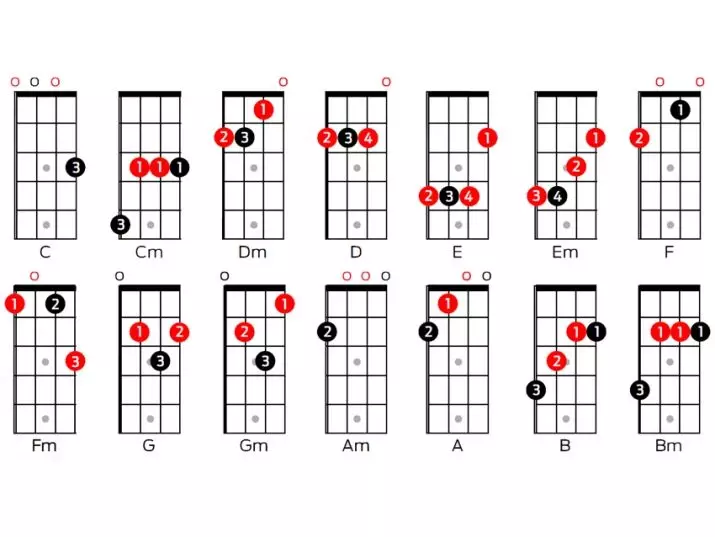 Bruep sur ukelele: ludo planoj por komencantoj. Kiel ludi lumo busto? 27073_4