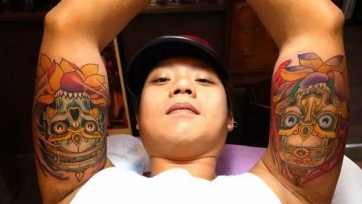 Tattoo sa porma sa mga maskara sa Hapon: mga demonyo ug ilang gipasabut. Mga Sketch sa Mga Tattoo sa Estilo sa Mask sa Japan. Tattoo 
