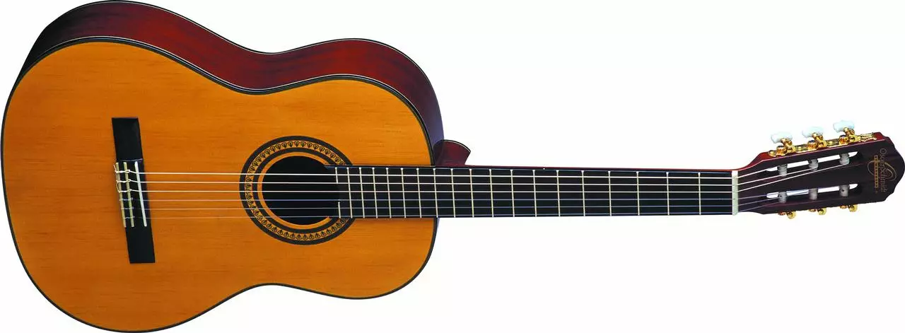 Oscar Schmidt kitarri: kitarri minn washburn, akustiċi, elettroakoustiċi u mudelli klassiċi, karatteristiċi u pariri għall-għażla 27100_5