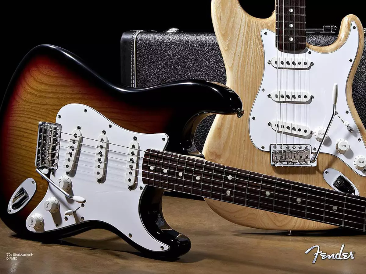 Fender Stratocaster (45 bilder): Amerikanske Akustasoniske gitarer og amerikansk Ultra, Bullet og Affinity, Deluxe og Jeff Beck Elektriske gitarer, Deluxe og Jeff Beck, Oversikt over andre serier og modeller 27105_11