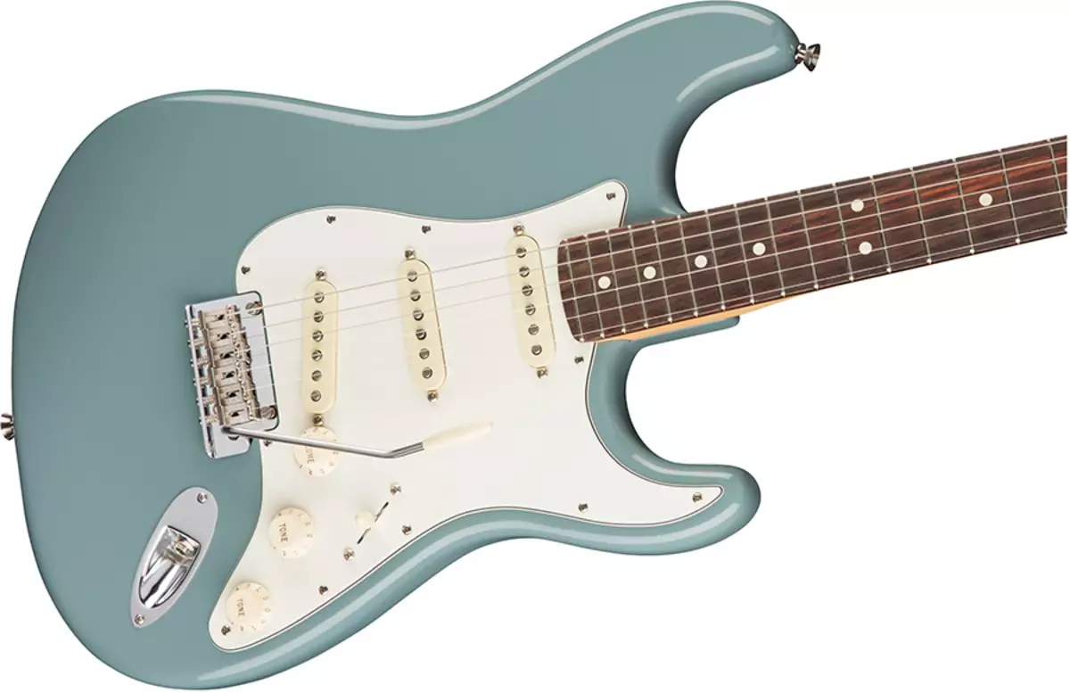Fender Stratocaster (45 bilder): Amerikanske Akustasoniske gitarer og amerikansk Ultra, Bullet og Affinity, Deluxe og Jeff Beck Elektriske gitarer, Deluxe og Jeff Beck, Oversikt over andre serier og modeller 27105_22