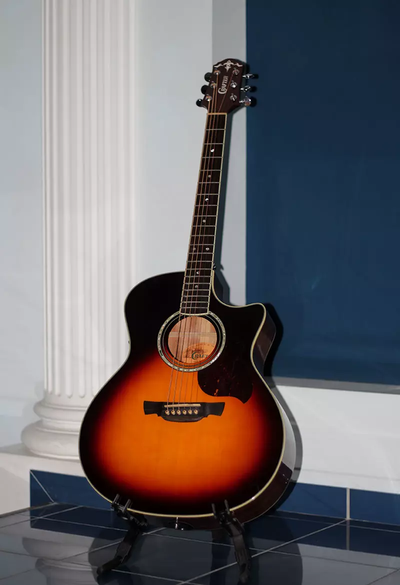 Gitar Staf: Akustik sareng élustentik, D-7 / n sareng HD-250 CE / N Gitar, gambaran tina model Korea sanés 27116_35