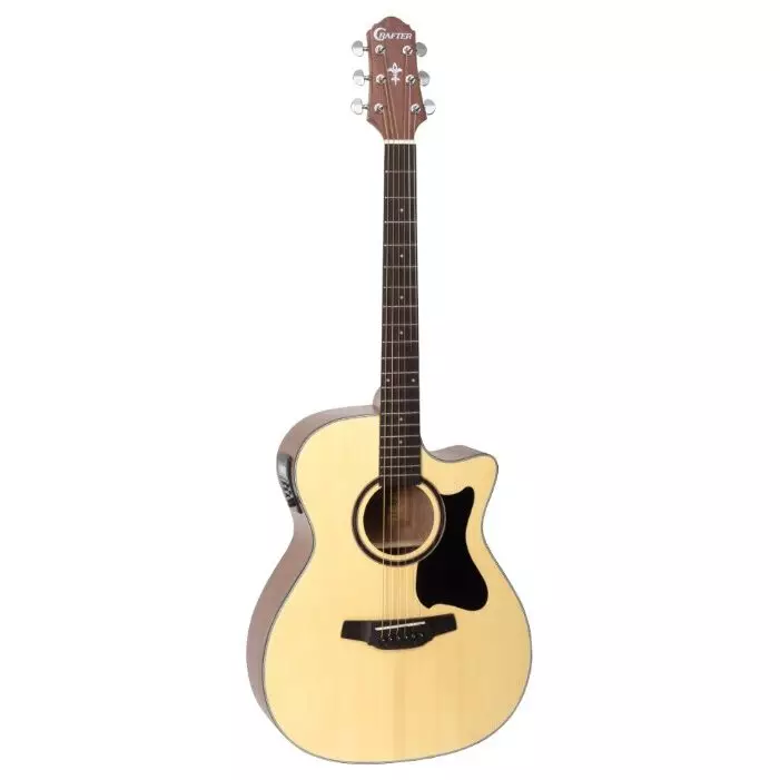 Crafter kitare: akustični in elektroakustični, D-7 / N in HD-250 CE / N Električna kitara, pregled drugih korejskih modelov 27116_7