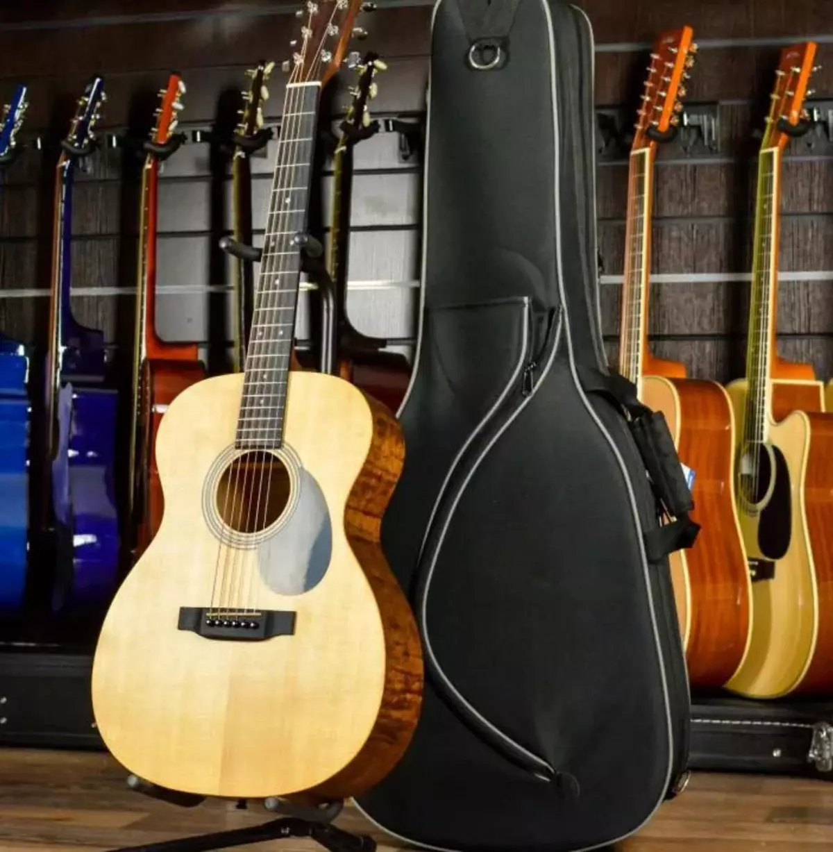 Aligma Guitars: Model mai rauni, mai sarrafa lantarki da na yau da kullun, DM-ST + da DM-1st, GMC-Ste + da sauran guitars 27130_10