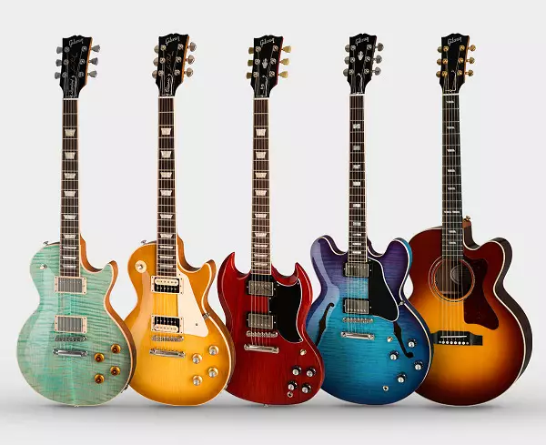 गिब्सन गिटार (34 फोटो): इलेक्ट्रिक गिटार और ध्वनिक, बास गिटार और अर्ध-ध्वनिक, लेस पॉल और एसजी, अन्य मॉडल और स्ट्रिंग्स का चयन 27140_14