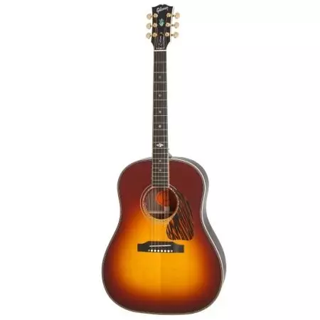 Gibson Guitars (34 foto): Gitar elektrik ak acoustic, Guitars bas ak semi-acoustic, Les Pòl ak SG, lòt modèl ak seleksyon nan strings 27140_19