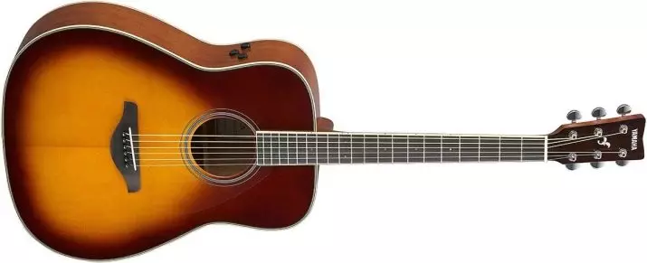 Гітары Yamaha (41 фота): трансакустическая FG-TA і паўакустычная, GigMaker і іншыя мадэлі, выбар чахла. Як праверыць серыйны нумар? 27143_12