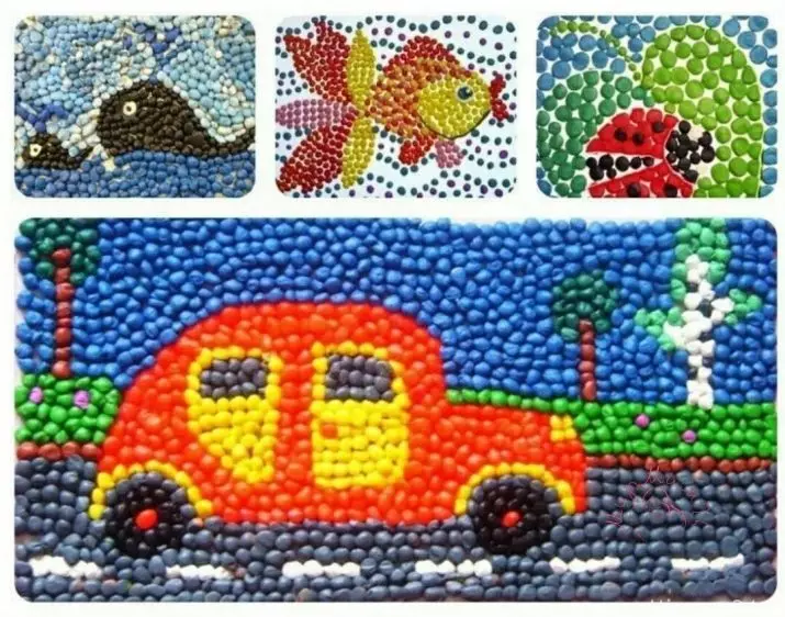 Plasticin-Mosaik: Butterfly-Modellierung für Kinder, Mosaik-Bild. Wie man Fisch skulpt? 27167_2