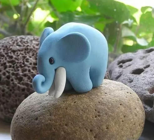 Elephant of Plasticine: Paano Blind Elephant Step by Step Children? Paano gumawa ng orange elephant sa mga hakbang? Stepper modeling figurines with bumps. 27173_3
