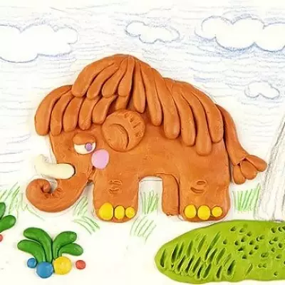 Elephant of Plasticine: Paano Blind Elephant Step by Step Children? Paano gumawa ng orange elephant sa mga hakbang? Stepper modeling figurines with bumps. 27173_34