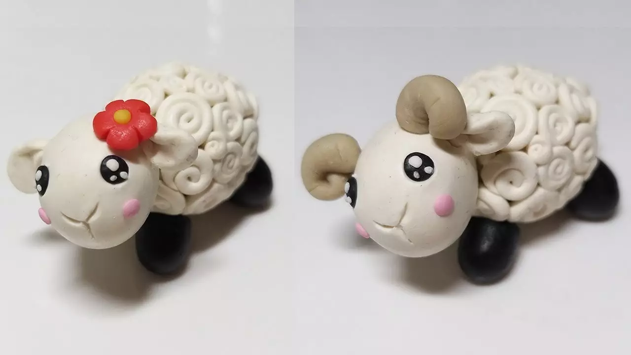 Lambs Plasticine และ Sheep: วิธีทำเนื้อแกะให้เด็ก ๆ ทีละขั้นตอน? Shadpno Baran Shadow