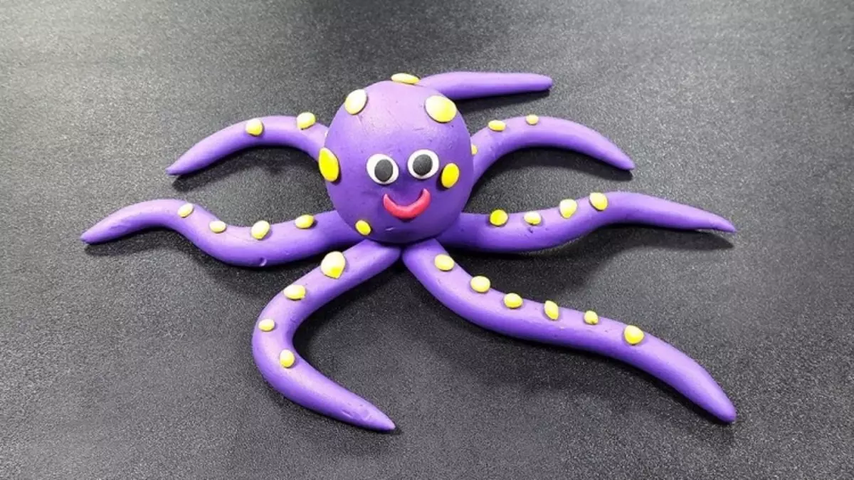 Pulpo de plastilina: como facer que fose nenos sobre cartón paso a paso? Como facer un polbo en granel en etapas? Consellos sobre o establecemento