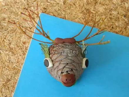 Deer aus Plastilin: Wie er mit Eicheln von Schritt Bypass Kindern blind? Wie eine Skulptur Kopf machen? PEDIAGE EINES MÖGLICHEN REAL DIY UMSETZUNG 27183_13