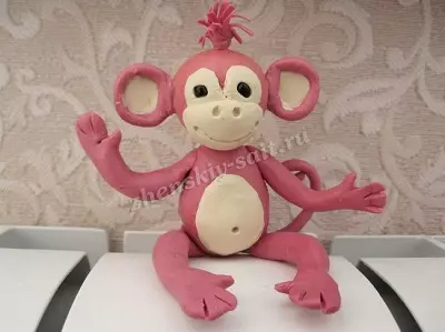 Mono de plastilina: como facer que un simple mono nenos pasen paso a paso? Como facer diferentes figuras en etapas? 27192_17