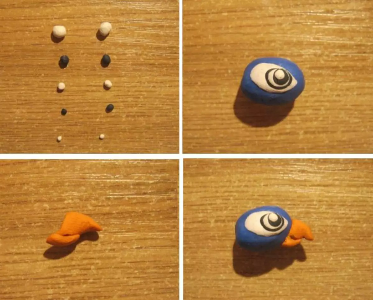 Pfau aus Plastilin: Wie kann man mit den Börsen krank machen und mit Blättern tun? Pfau auf Karton machen es selbst Phasen. Schritt-für-Schritt Pfau-Maskierung für Kinder 27194_10