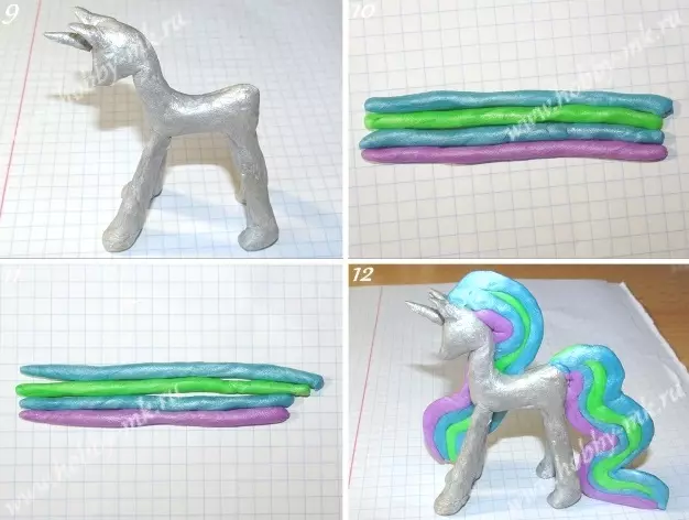 Pony iz plastiline: Kako napraviti figuri moj mali ponija korak po korak djeca? Kako napraviti sjaj? Modeliranje modeliranja, prekrasan mali poni 27201_23
