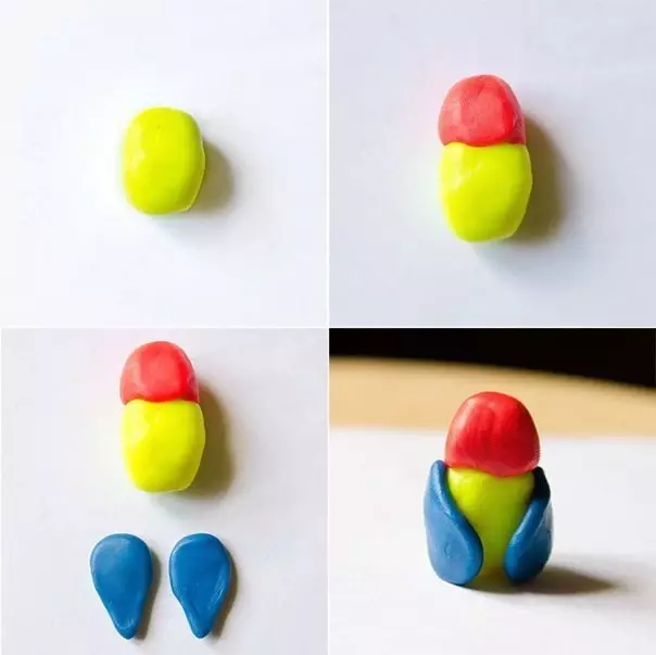 Parrot from Plasticine: how to blind him with a lunged children step by step? How to make a parrot Arua gradually? How to sculpt a parrot cache? 27204_16