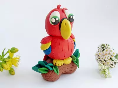 Parrot from Plasticine: how to blind him with a lunged children step by step? How to make a parrot Arua gradually? How to sculpt a parrot cache? 27204_2