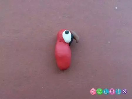 Papagei aus Plastilin: Wie blende ihn mit einem lunged Kind Schritt für Schritt? Wie ein Papagei Arua allmählich machen? Wie ein Papagei Cache zu formen? 27204_9