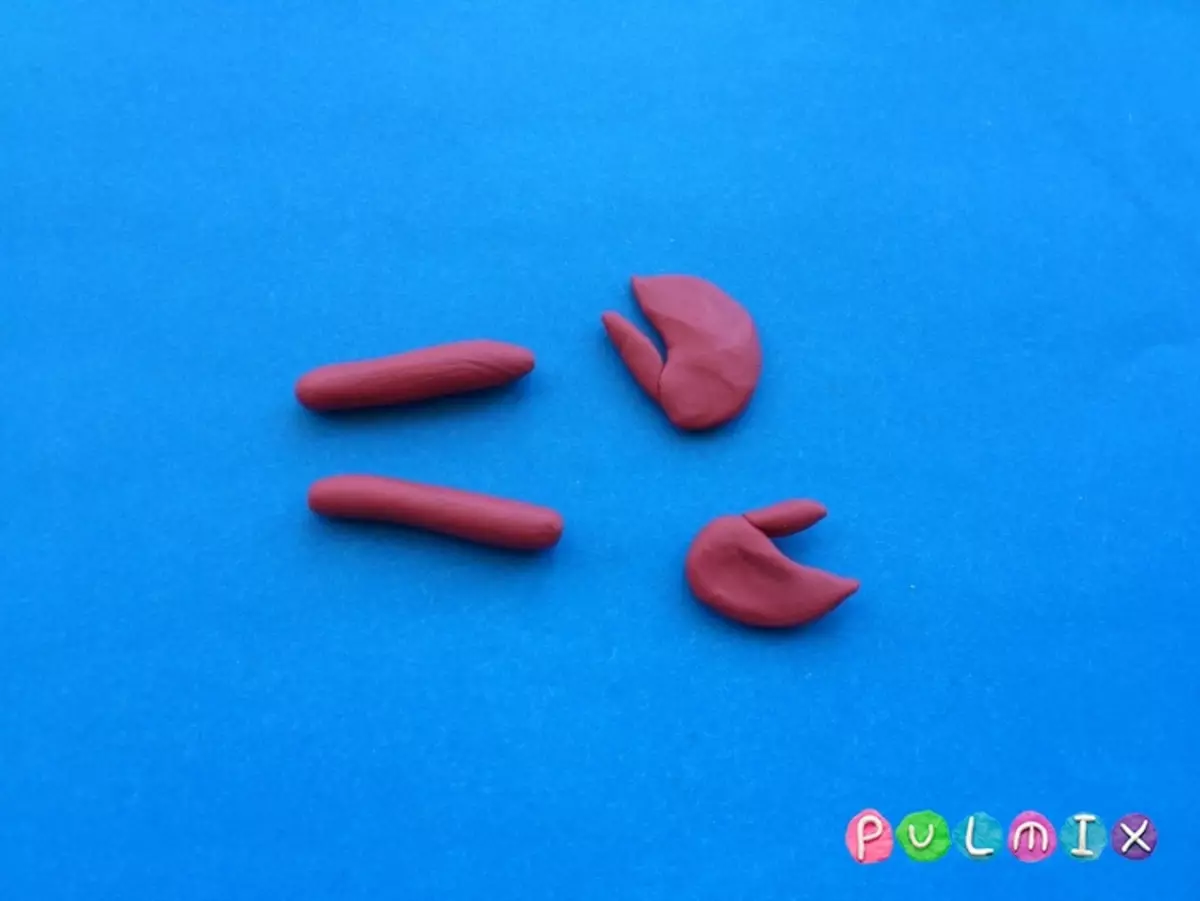 Crab of plasticine: how to make grinding to children in gradually do it yourself? How to make a sad crab step by step? 27208_7